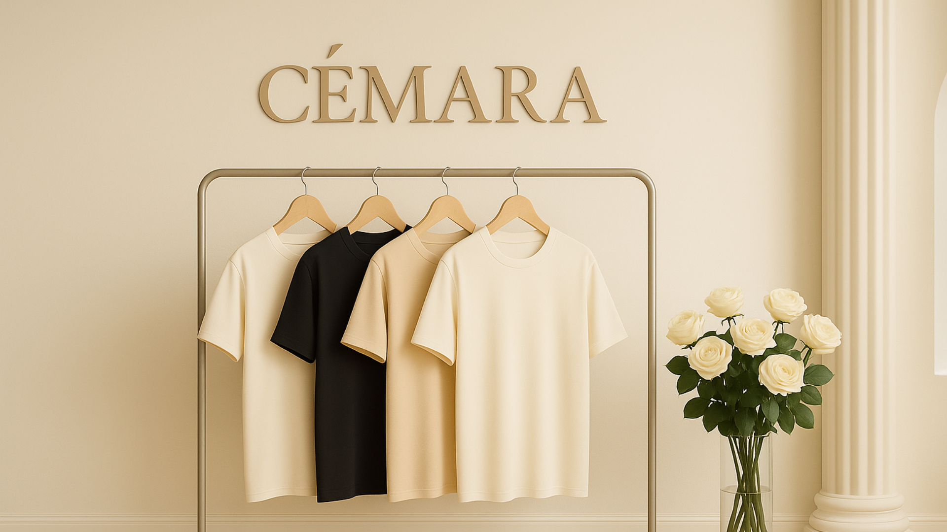 Boutique luxury Shirts White Roses minimal aesthetic T-shirts