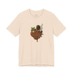 CÉMARA Coffee Shirt Damen rosé – Ästhetischer Frontprint mit Kaffeebohnen & Cup für Coffee Lovers