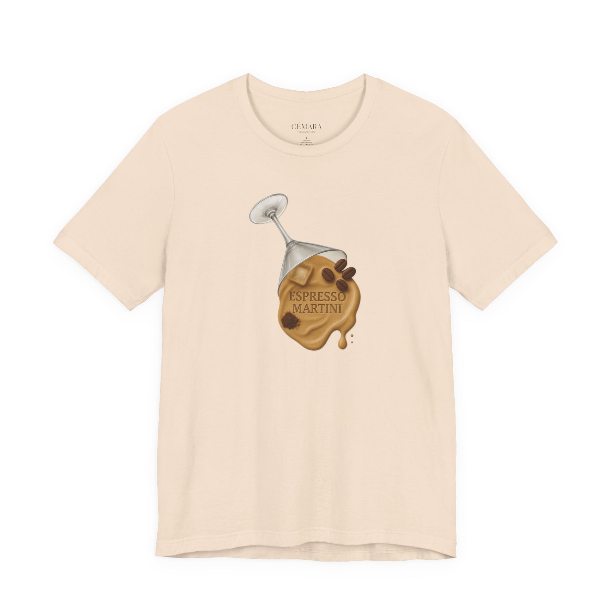 Roséfarbenes Fashion Shirt mit schäumendem Martini-Print – perfekt für Brunch & Streetstyle