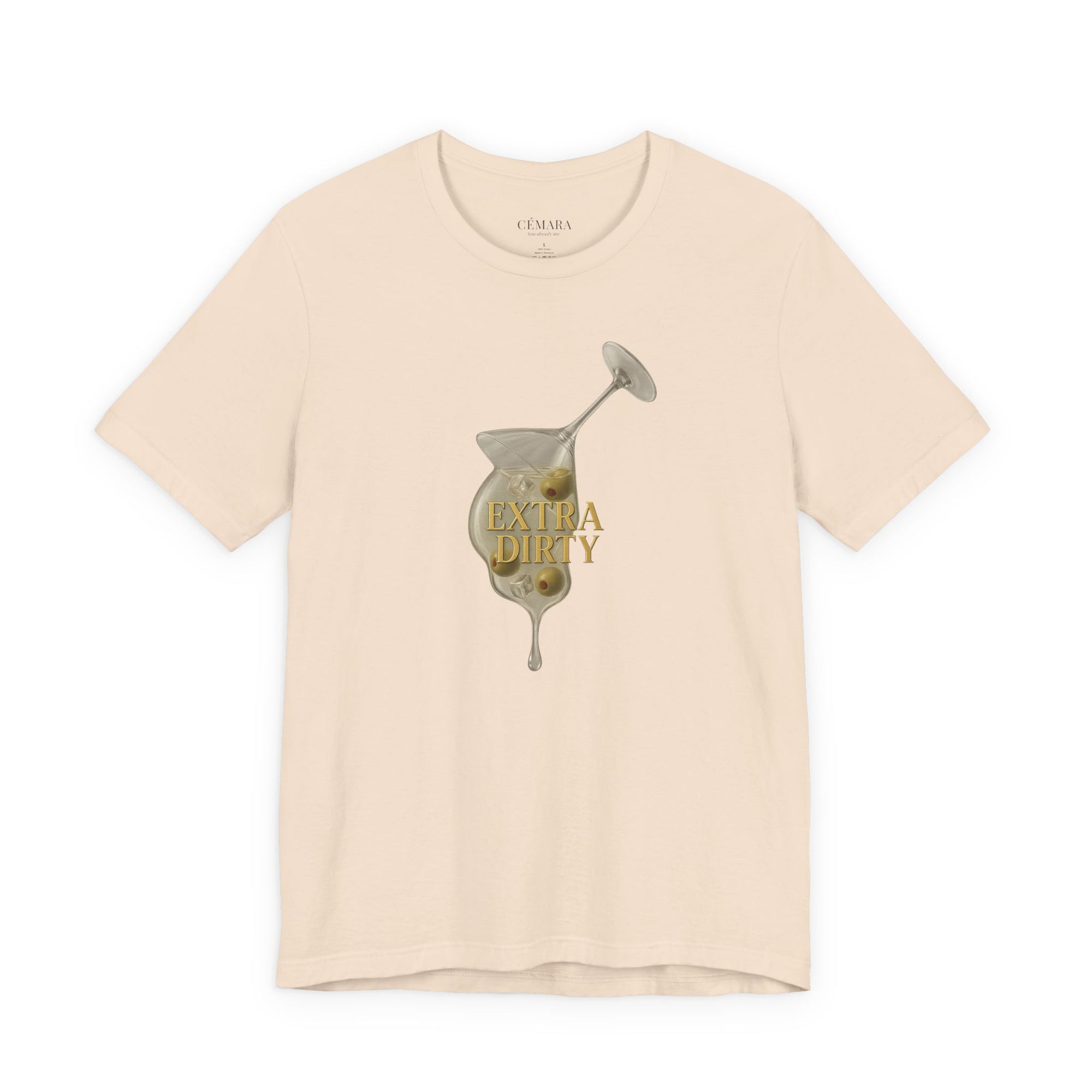 Roséfarbenes Statementshirt für Girls Night – Dirty Martini Print, elegant & provokant
