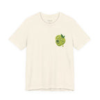 Beige Matcha Latte Shirt with small front matcha cup print – capsule wardrobe essential