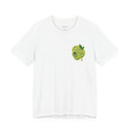 White Matcha Latte T-Shirt with front print – minimal green matcha design by CÉMARA