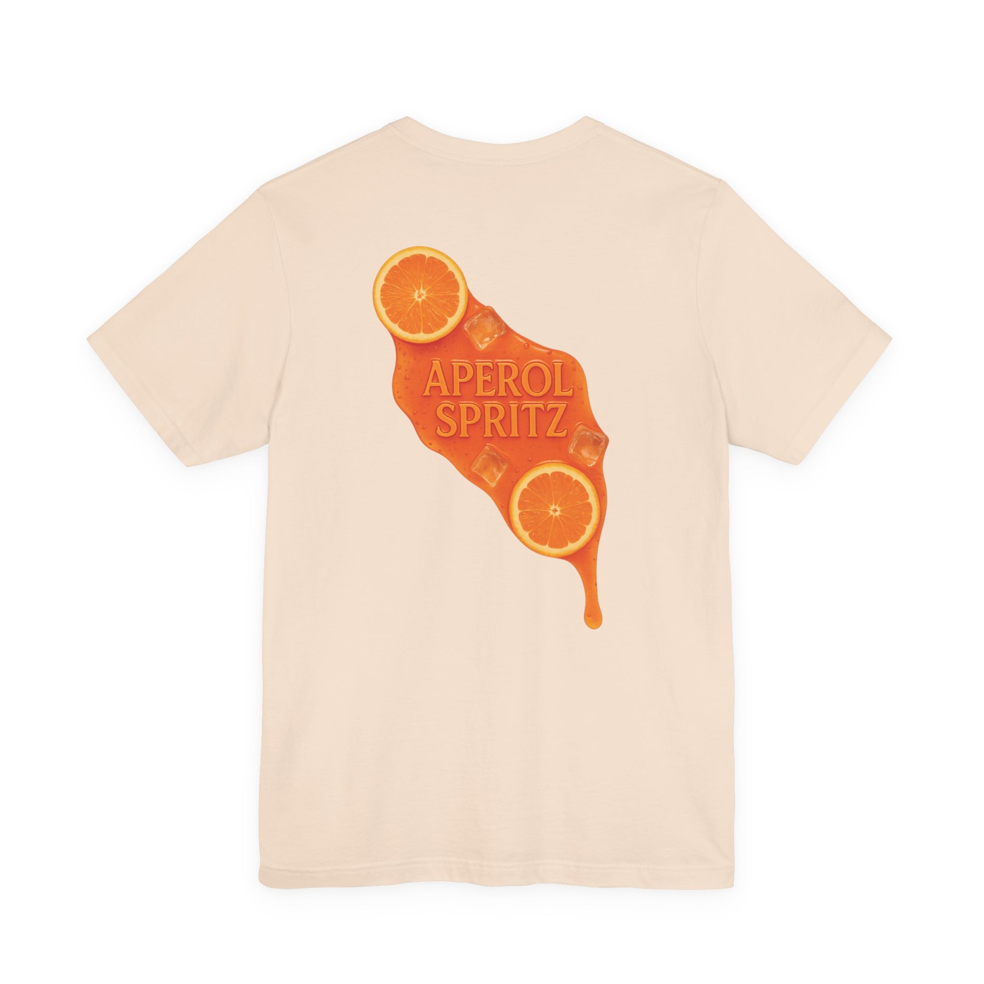 Roséfarbenes Damen T-Shirt mit auffälligem Rückendruck – Cocktailflüssigkeit als Sommerhighlight