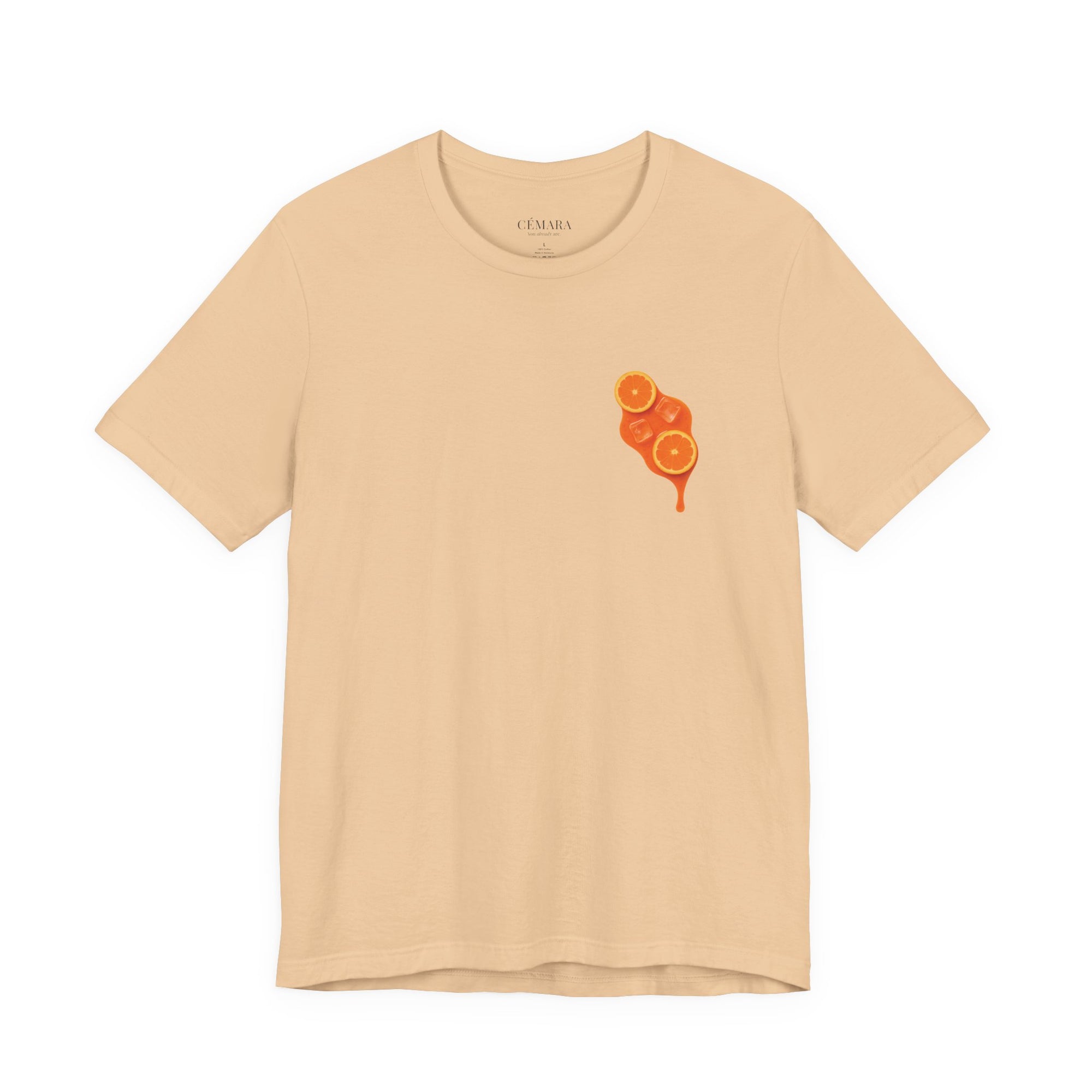 Sandgraues Damen Shirt mit kleinem Frontprint – ideal für Capsule Wardrobe & Summer Looks