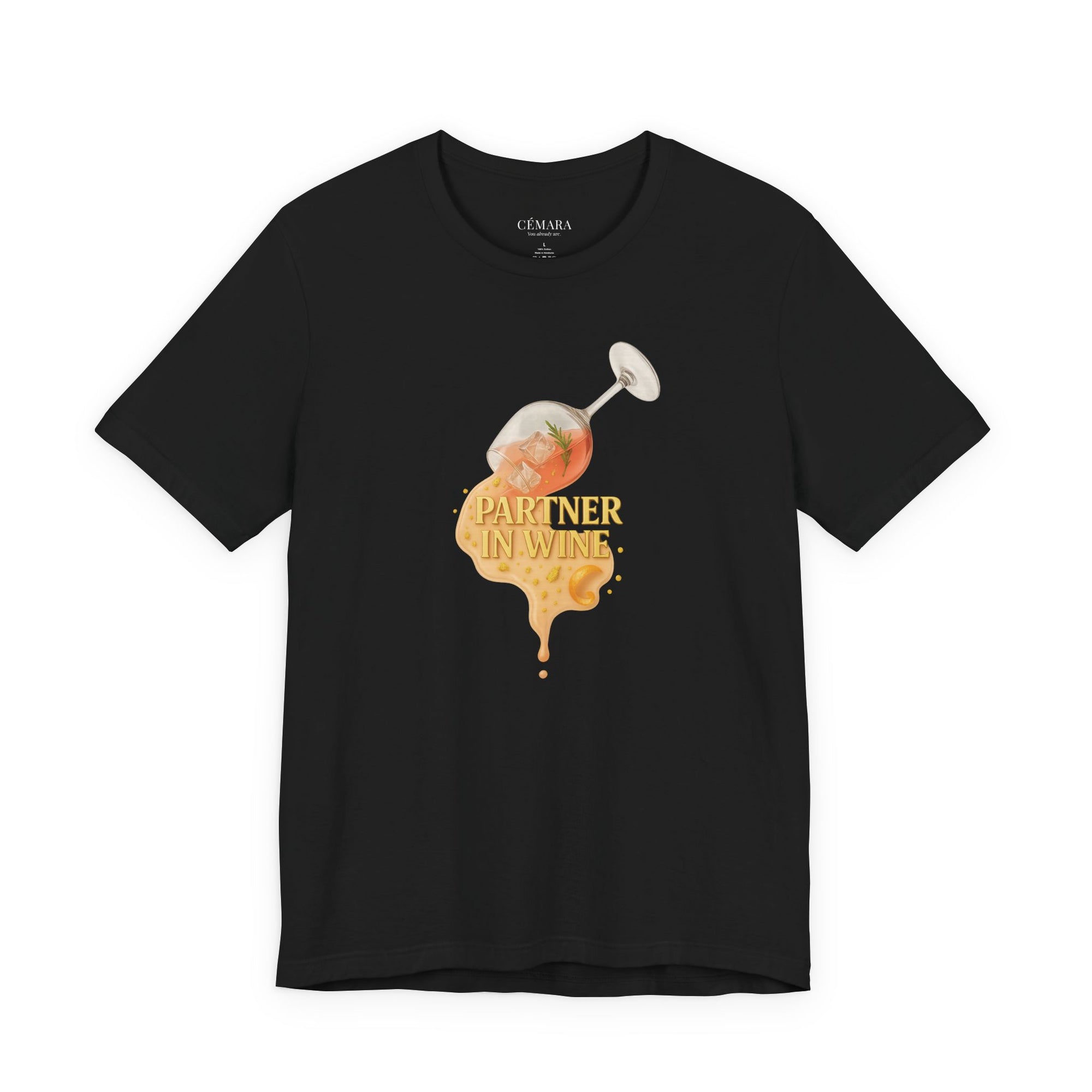 Schwarzes Damen T-Shirt mit Roséwein Design – elegant & witzig für Girls Night Out